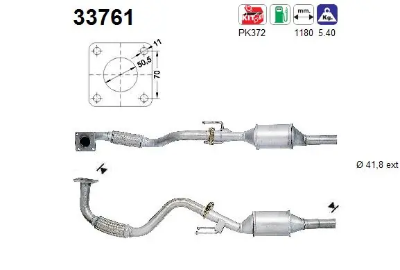 Конвертор-каталізатор (каталітичний нейтралізатор) Seat Cordoba седан (6K2, C2) (1993 - 1999) ціна, від 171.07 USD