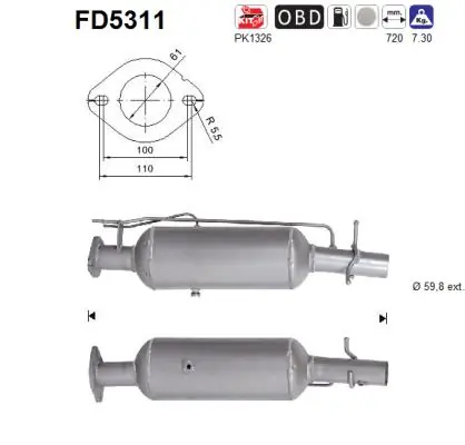 Фільтр ДПФ на Ford Transit VI V347/8