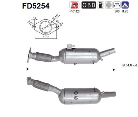 95524809 Peugeot/Citroen Фільтр ДПФ