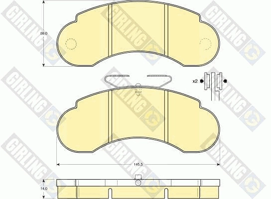 Передні тормозні колодки S700165 Polcar