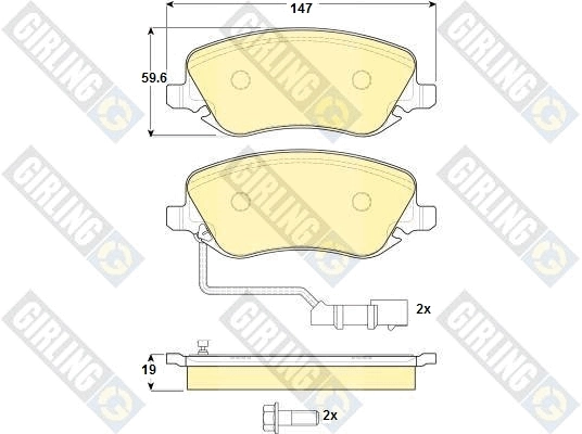 Купити 9949293 Fiat/Alfa/Lancia Колодки гальмівні передні, дискові