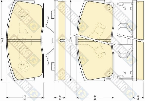 Гальмівні колодки Daihatsu 0449187103 ціна, від 11.95 USD