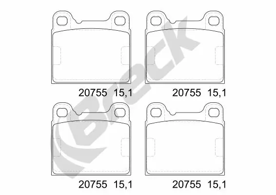  Задні гальмівні колодки Volvo 740 