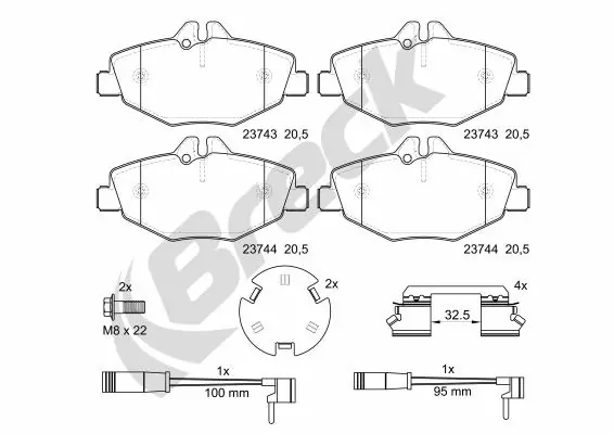 Гальмівні колодки Breck 237430070110 ціна, від 34.78 USD