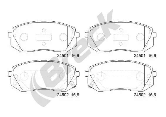 Гальмівні колодки Breck 245010070100 ціна, від 32.88 USD