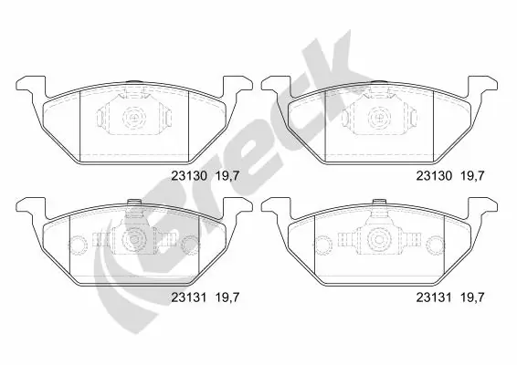 Гальмівні колодки Breck 231300070200 ціна, від 23.46 USD