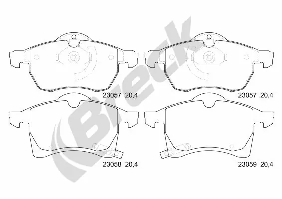Гальмівні колодки Breck 230570070110 ціна, від 23.23 USD