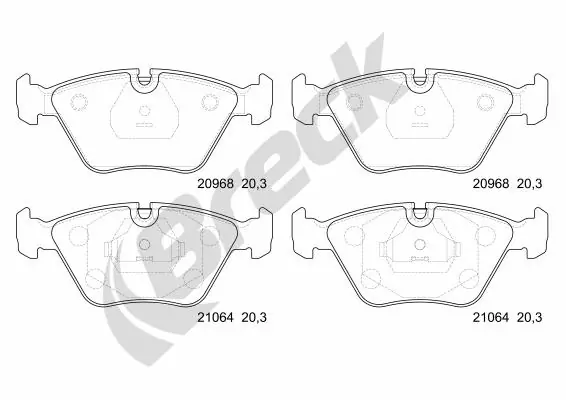 Гальмівні колодки Breck 209681070100 ціна, від 27.19 USD