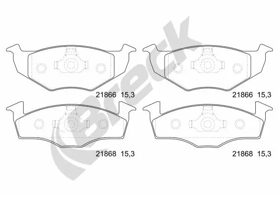 Гальмівні колодки Breck 218660070200 ціна, від 16.79 USD
