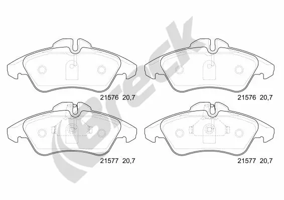 Гальмівні колодки Breck 215760070310 ціна, від 19.81 USD
