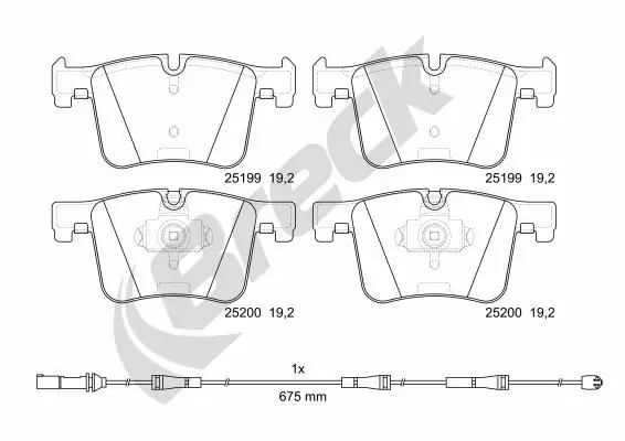 Гальмівні колодки Breck 251990055100 ціна, від 63.35 USD