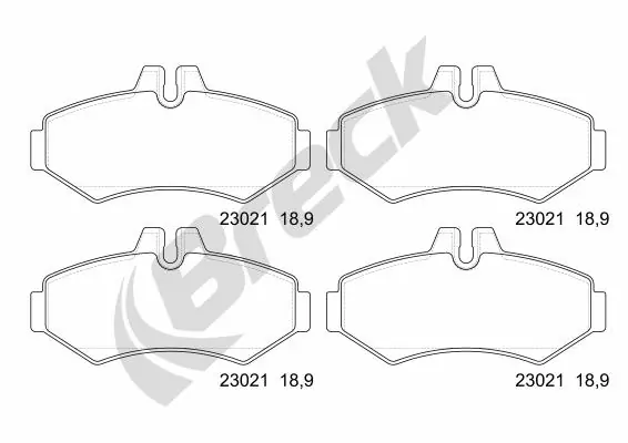 Задні гальмівні колодки Breck 230210070420 ціна, від 18.59 USD