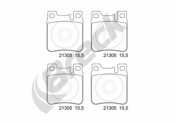 Задні гальмівні колодки Breck 213050070420 ціна, від 15.83 USD