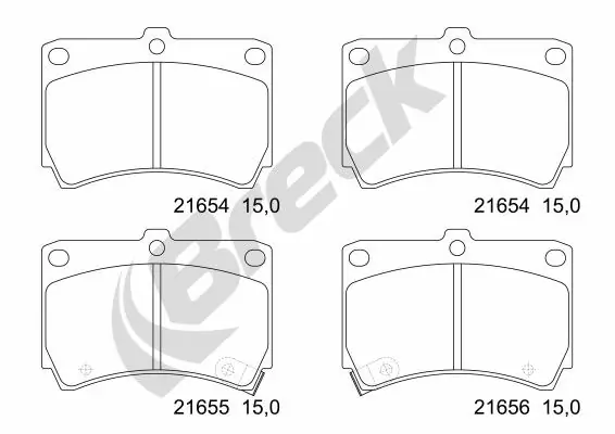 Гальмівні колодки Breck 216540070210 ціна, від 14.90 USD