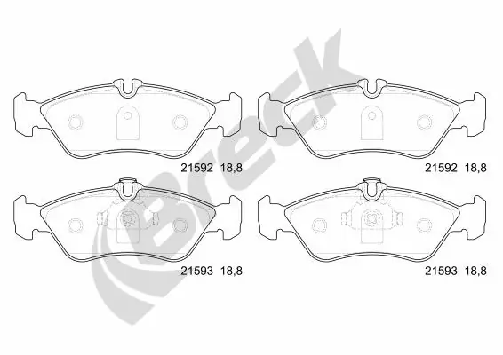 Задні гальмівні колодки Breck 215920070510 ціна, від 29.31 USD