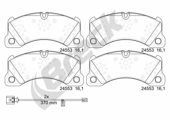 Гальмівні колодки Breck 245530055300 ціна, від 94.89 USD