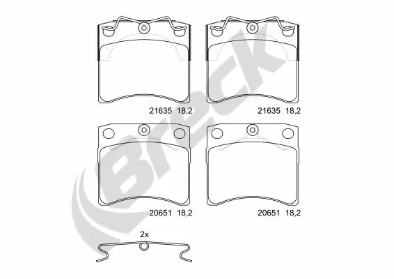 Гальмівні колодки Breck 216350070300 ціна, від 13.75 USD