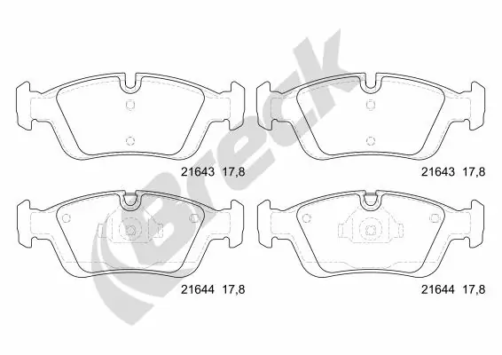 Гальмівні колодки Breck 216430070100 ціна, від 30.40 USD