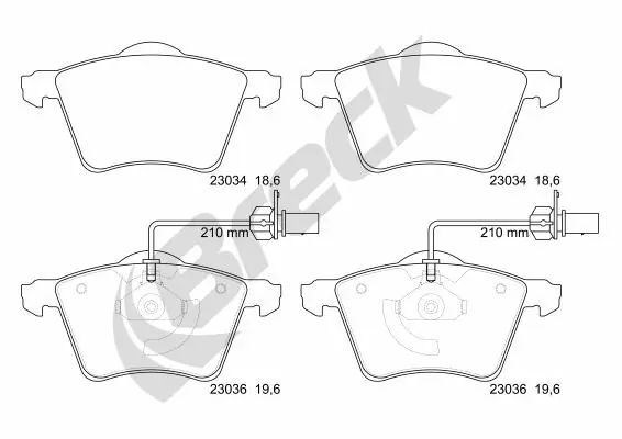Гальмівні колодки Breck 230340070310 ціна, від 25.65 USD