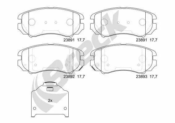 Гальмівні колодки Breck 238910070110 ціна, від 20.16 USD