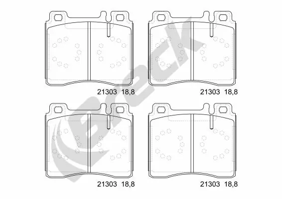 Гальмівні колодки Breck 213030070320 ціна, від 29.71 USD