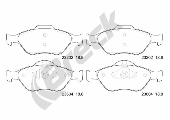 Гальмівні колодки Breck 232020070200 ціна, від 19.38 USD