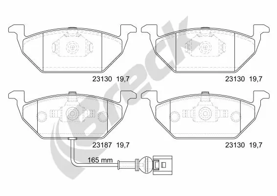 Гальмівні колодки Breck 231310070210 ціна, від 22.86 USD