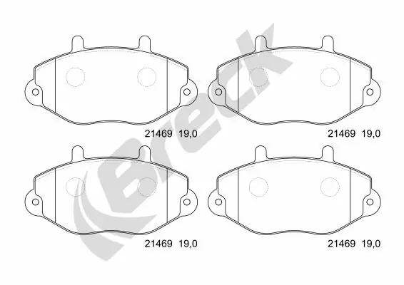 Гальмівні колодки Breck 214690070100 ціна, від 17.15 USD