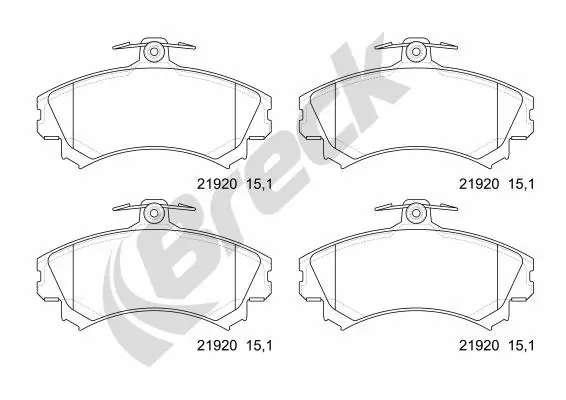 Гальмівні колодки Breck 219200070110 ціна, від 19.09 USD