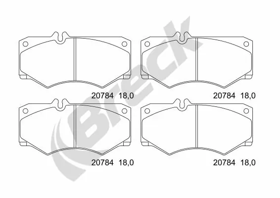 Гальмівні колодки Breck 207840070310 ціна, від 18.58 USD