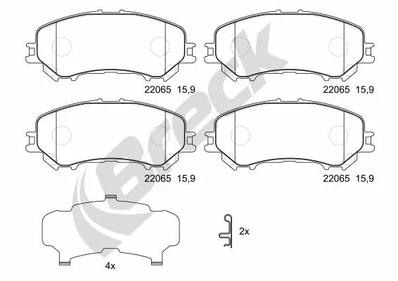 Гальмівні колодки Breck 220650070110 ціна, від 31.23 USD