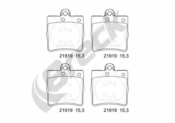 Задні гальмівні колодки Breck 219190070200 ціна, від 16.93 USD
