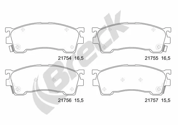 Гальмівні колодки Breck 217540070110 ціна, від 15.08 USD