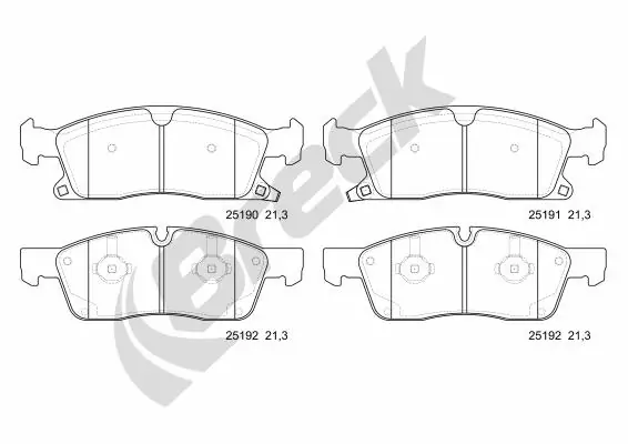 Гальмівні колодки Breck 251900055100 ціна, від 79.41 USD