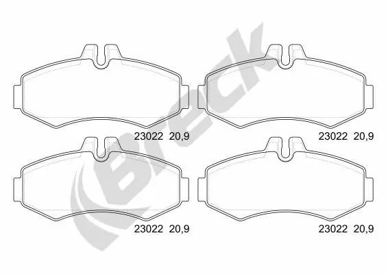 Гальмівні колодки Breck 230220070320 ціна, від 18.93 USD