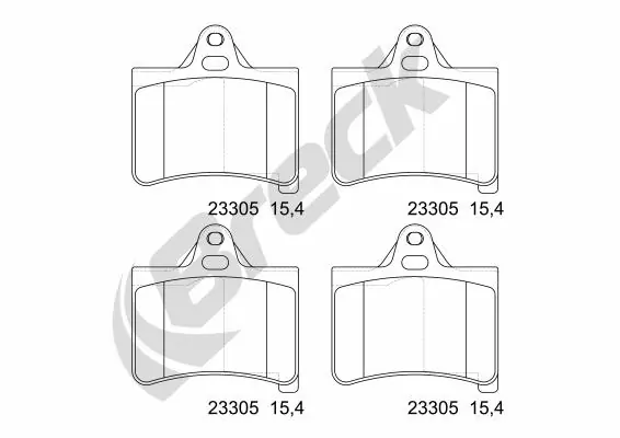 Задні гальмівні колодки Breck 233050070200 ціна, від 18.44 USD