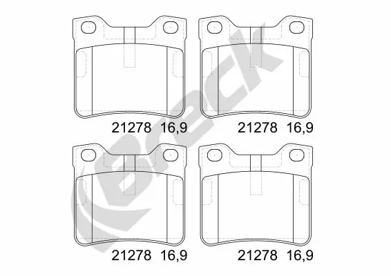 Задні гальмівні колодки Breck 212781070100 ціна, від 15.91 USD