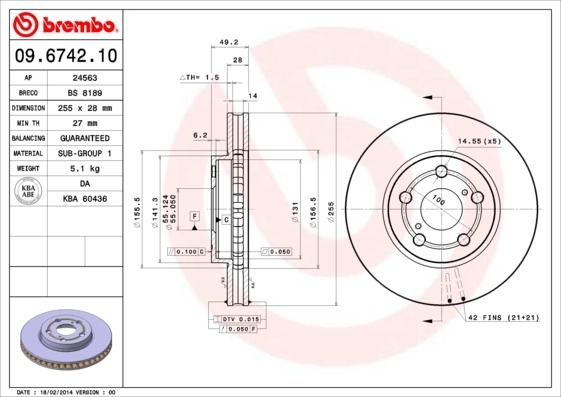 Купити Гальмівні диски передні Toyota Carina II T17