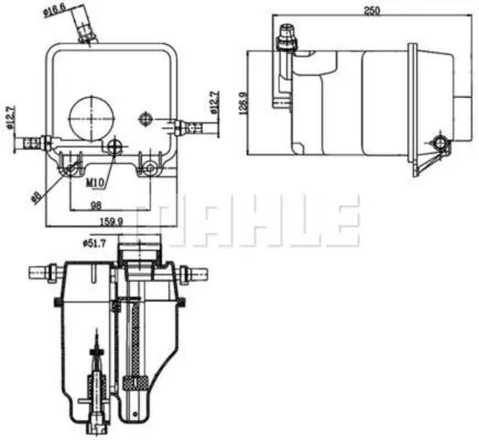 CRT125000S Mahle Original Розширювальний бачок охолодження