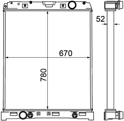 Купити A940500150364 Mercedes Радіатор двигуна