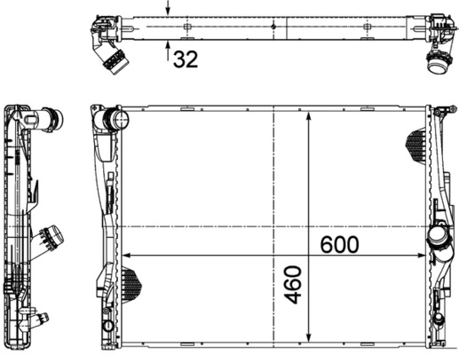 Радіатор основний Mahle Original CR1711000P ціна, від 232.26 USD