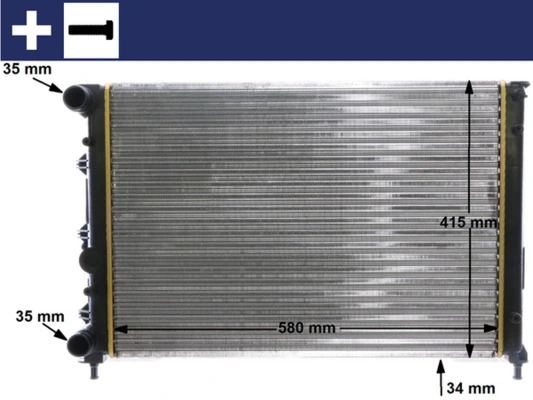 Радіатор основний Mahle Original CR1411000S ціна, від 73.11 USD