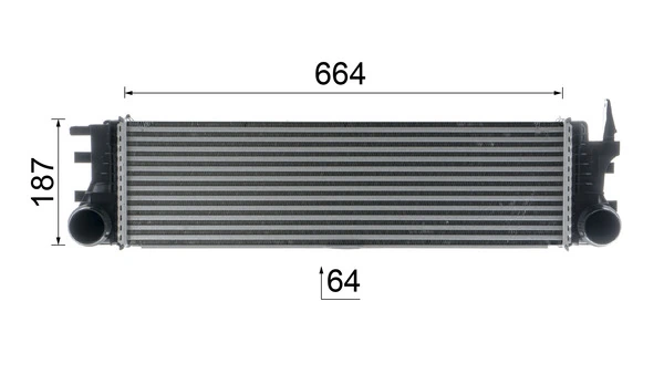 CI180000P Mahle Original Охолоджувач наддувочного повітря