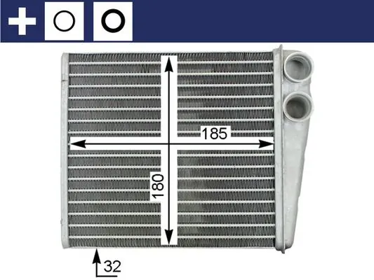 AH208000S Mahle Original Радіатор опалювача салону