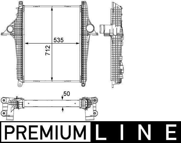 CI147000P Mahle Original Охолоджувач наддувочного повітря