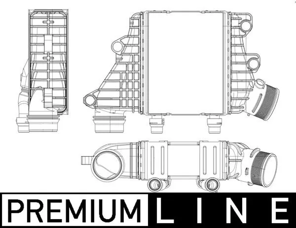 CI412000P Mahle Original Охолоджувач наддувочного повітря