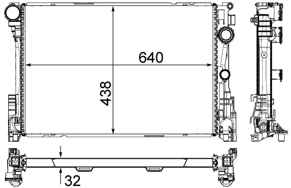 Радіатор основний Mahle Original CR83000P ціна, від 193.93 USD
