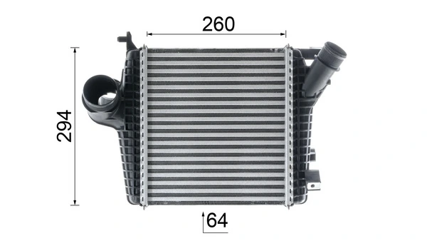 CI221000P Mahle Original Охолоджувач наддувочного повітря