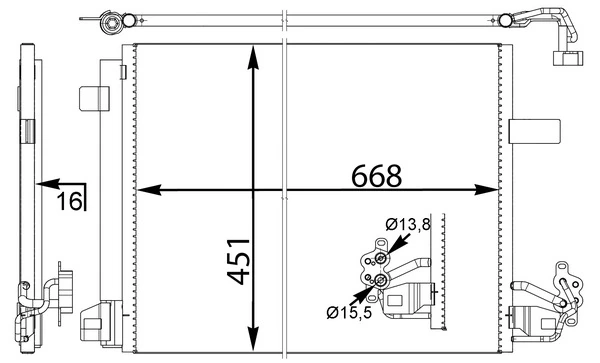 AC774000S Mahle Original Конденсатор