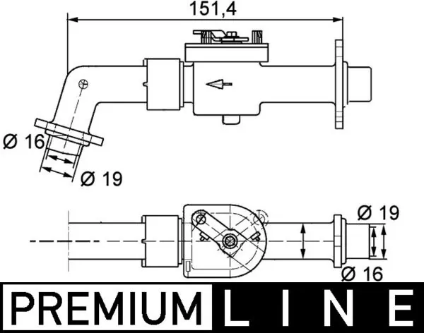 CV6000P Mahle Original Кран пічки (обігрівача)